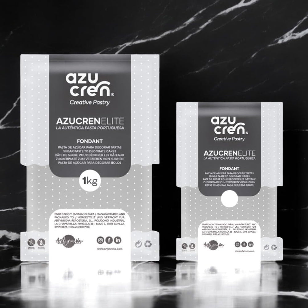 Azucren, Roll Fondant, Roll Fondant gri, ușor de utilizat, neted, flexibil, moale și pliabil, perfect pentru decorarea torturilor, Halal, Kosher, fără gluten, aromă de lămâie (250 G) Pasta de zahar Naty Shop