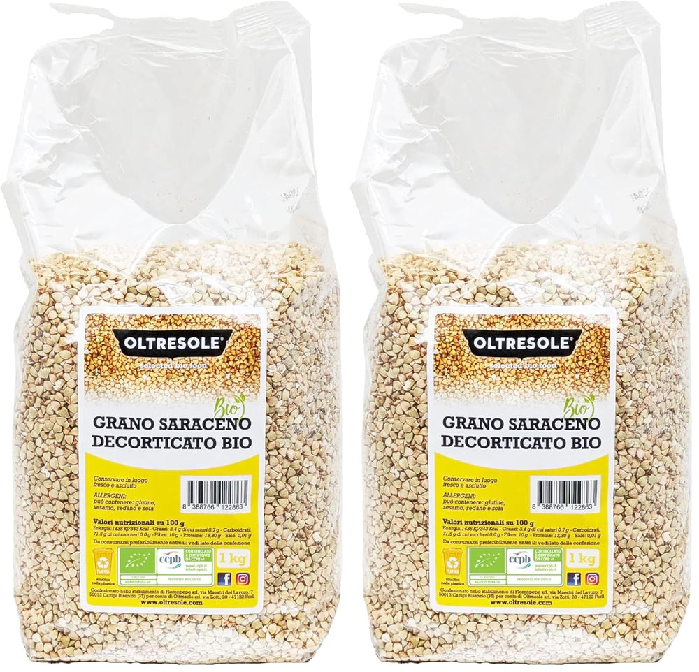 - Bio Buchweizen geschält 5 Kg - Rohgetreide, nicht wärmebehandelt, aus biologischem Anbau, Convenience-Paket