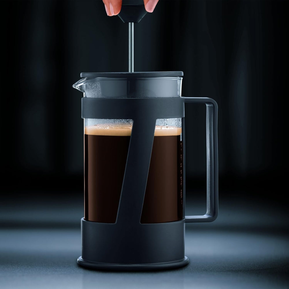 Cafetieră Bodum CREMA (sistem French Press, filtru permanent din oțel inoxidabil, capac de siguranță, 0,5 litri) neagră