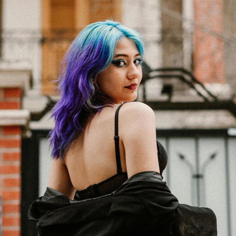 100% vegan și fără cruzime Vibrant Semi Permanent Hair Colour Dye - Purple AF 165 ml e Vopsea pentru par Naty Shop