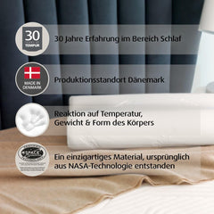 Set de perne cu umplutură și husă, pernă originală mărimea M cu față de pernă din jersey (bej)