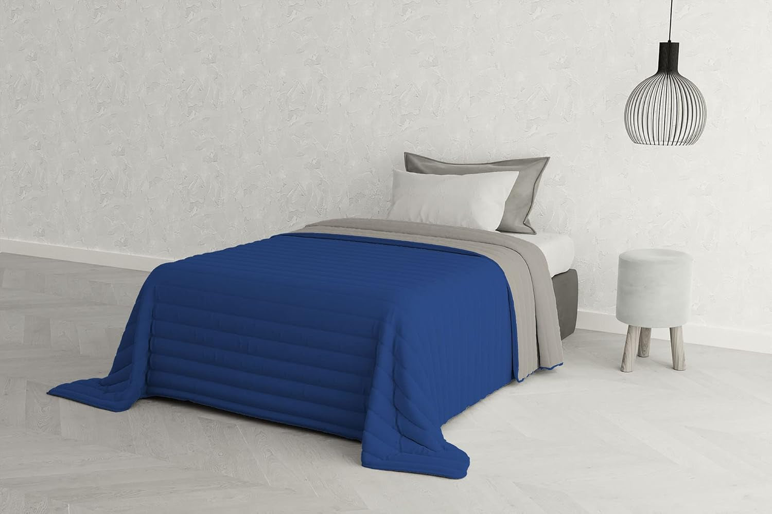 Lenjerie de pat italiană Estivo pat simplu, lenjerie, Aqua, 170 X 270 Cm