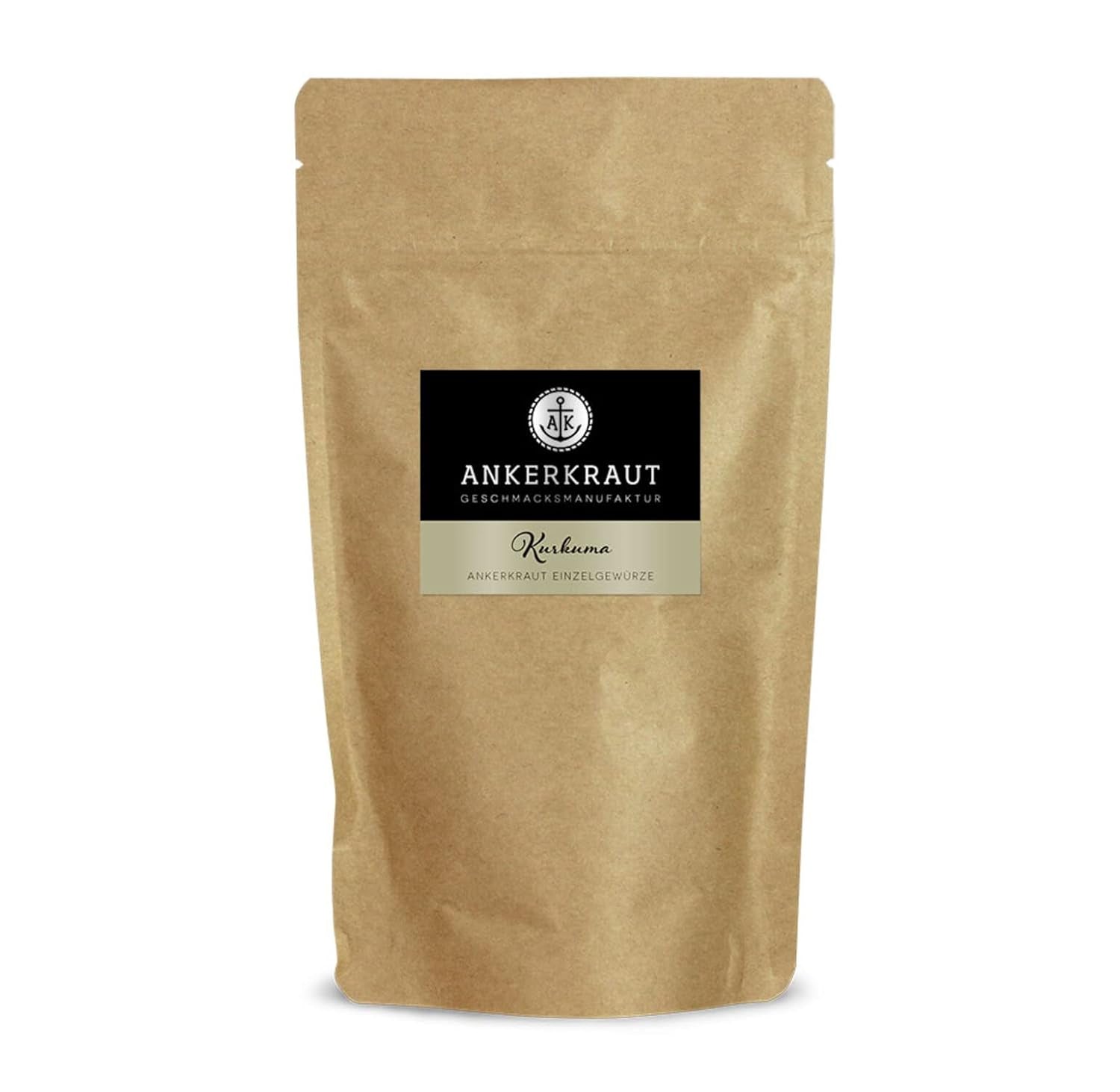 Ankerkraut Kurkuma, gemahlen, Kurkuma Gewürz Pulver, 75g im Korkenglas