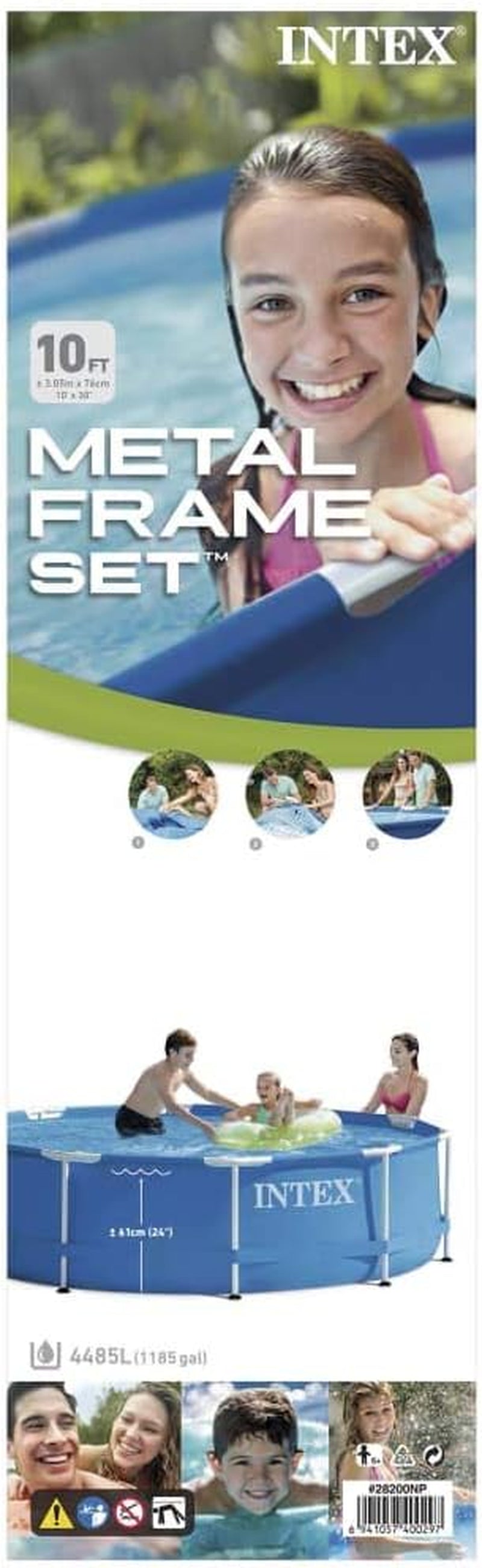 Piscină supraterană Intex 28202GN cu cadru metalic - Ø 305 x 76 cm, albastră