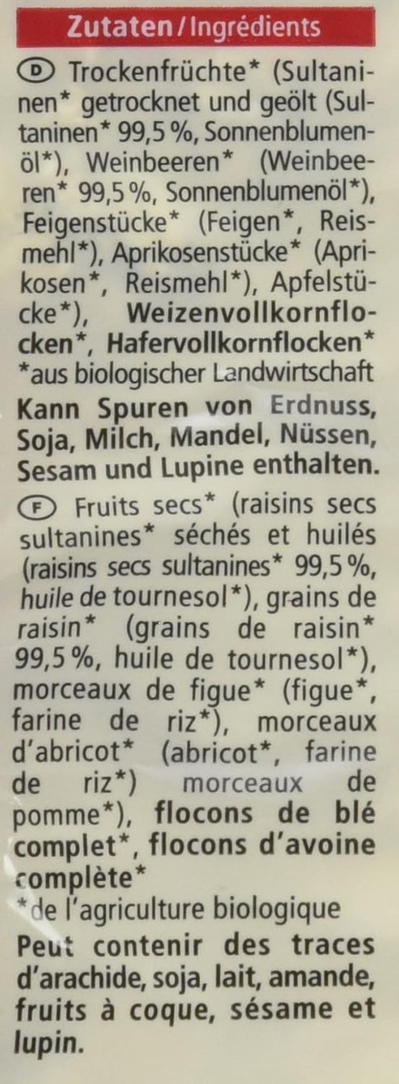 Muesli cu fructe bio, 750g