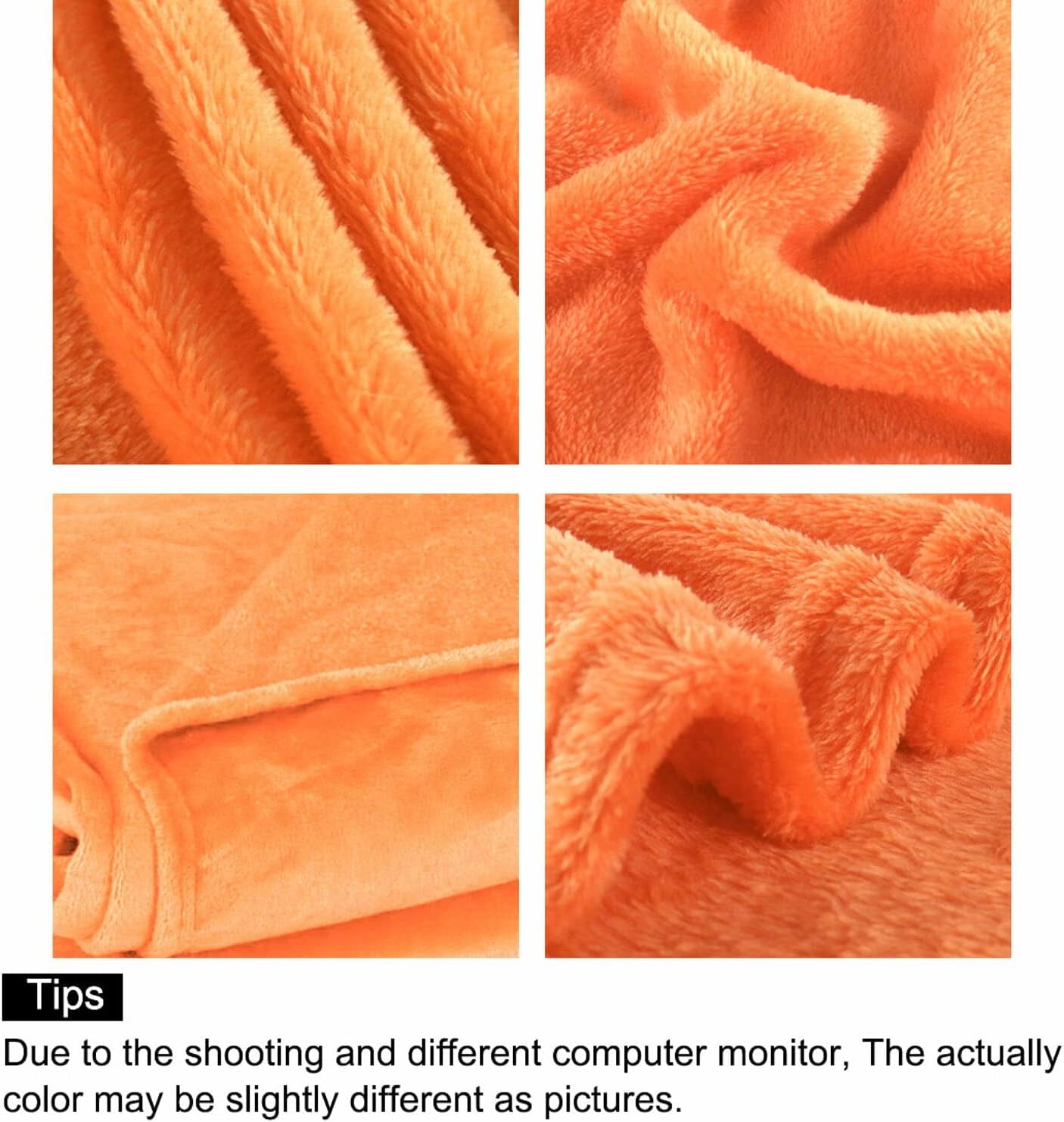 Sourcing Map Cosy pătură cuvertură cuvertură de pat Soft & cald fleece pătură ca canapea pătură Canapea pătură Living și cuddly pătură Pătură de lână din pluș moale catifelat Orange 150X200Cm Paturi si Cuverturi Besuche den uxcell-Store