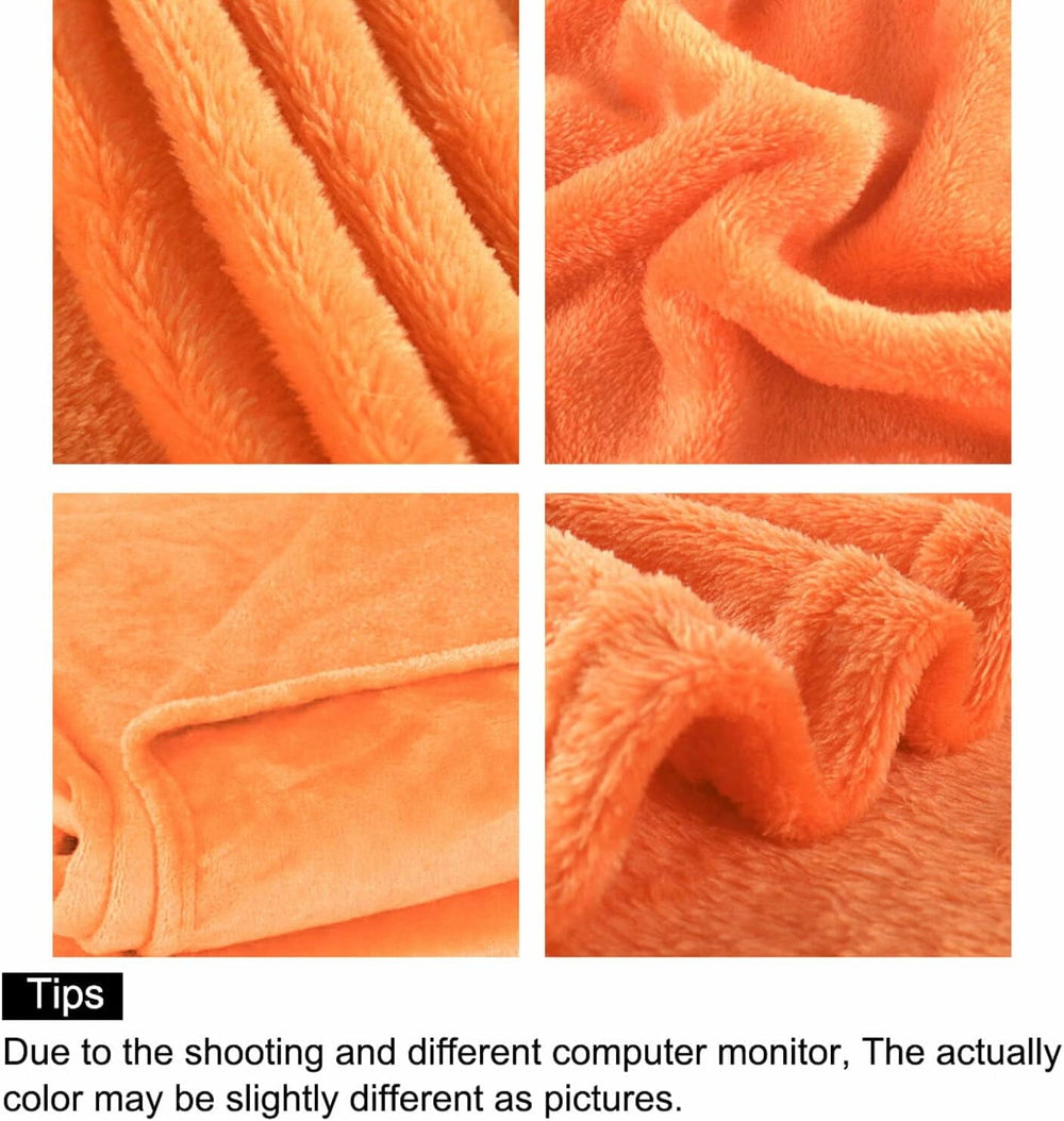 Sourcing Map Cosy pătură cuvertură cuvertură de pat Soft & cald fleece pătură ca canapea pătură Canapea pătură Living și cuddly pătură Pătură de lână din pluș moale catifelat Orange 150X200Cm Paturi si Cuverturi Besuche den uxcell-Store