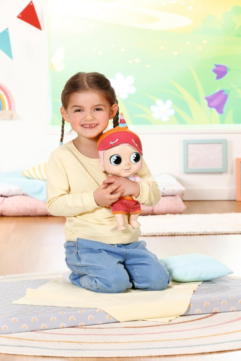 Baby Robin, 30 cm große Babypuppe mit beweglichen Augen und lustigen Soundfunktionen, inklusive Shirt, Hose, Mütze, Strampler, Flasche und Schnuller, 905586 Zapf Creation