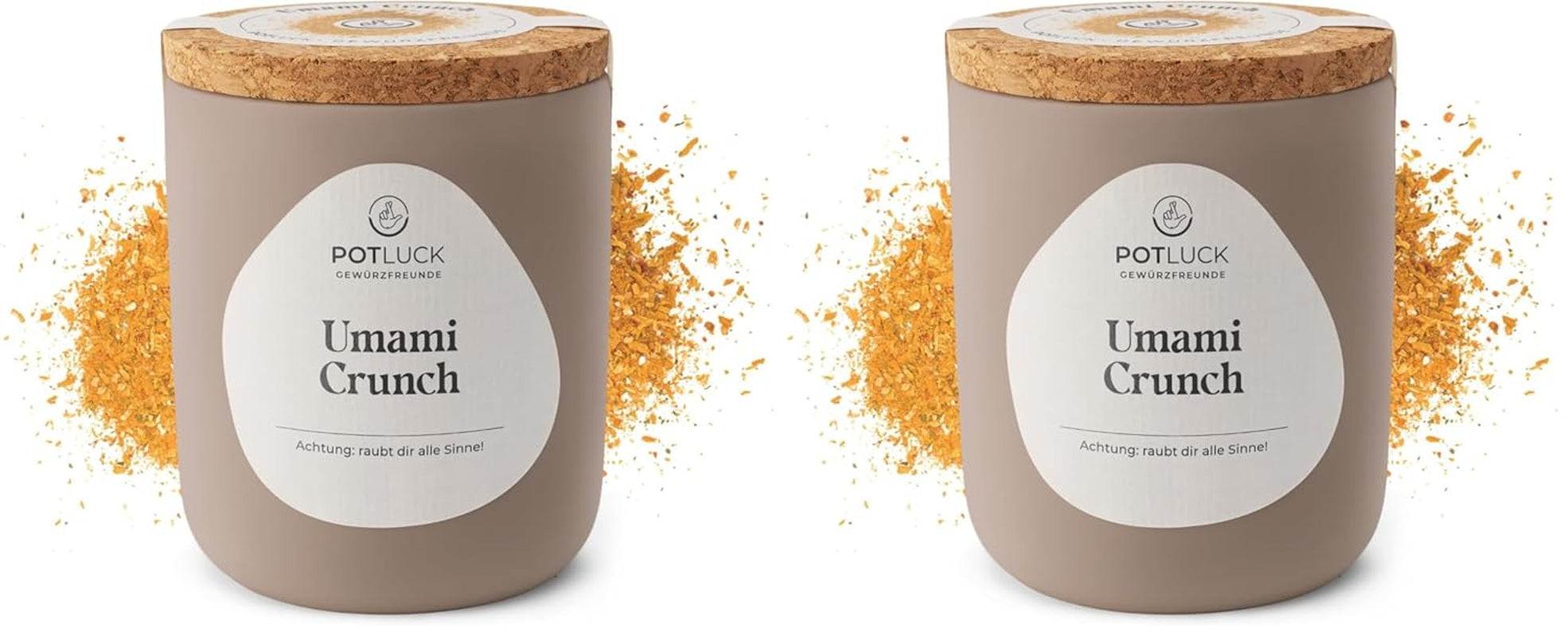 Potluck | Umami Crunch | Würzmischung im Keramiktopf | 75 g | Vegan, glutenfrei und mit natürlichen Inhaltsstoffen