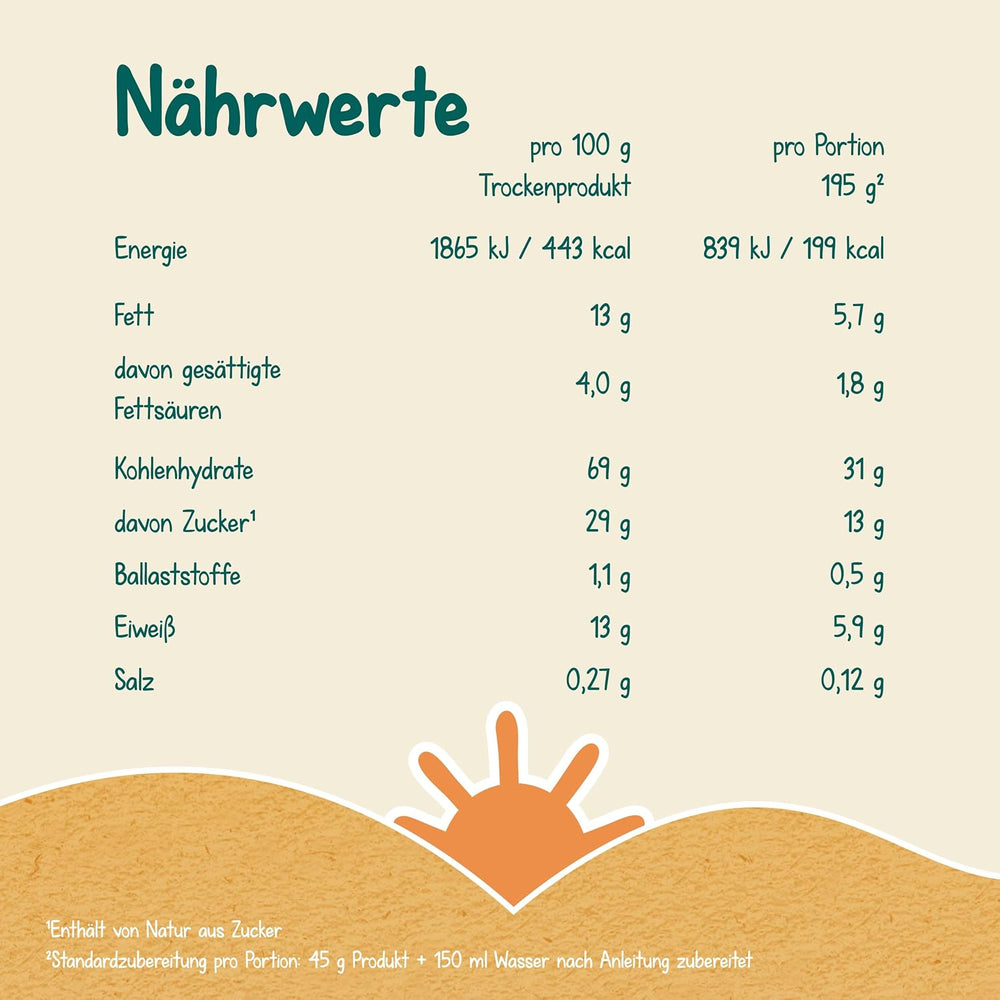 Terci de lapte Milupa Stracciatella – Cereale pentru bebeluși fără gluten, fără ulei de palmier – Fără conservanți și coloranți – De la 8 luni – 4 x 400 g