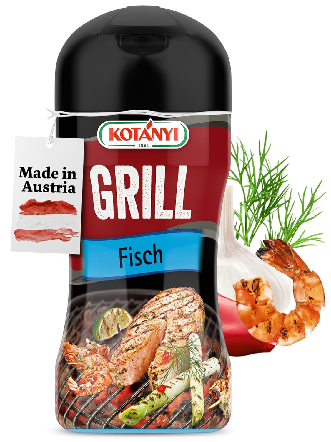 KOTÁNYI Grill Fisch Grillgewürz 80g - Gewürz für Fisch & Meeresfrüchte - Marinade für jede Fischart - Gewürzmischung zum Grillen - [Jetzt für die nächste Grillfeier bestellen!]
