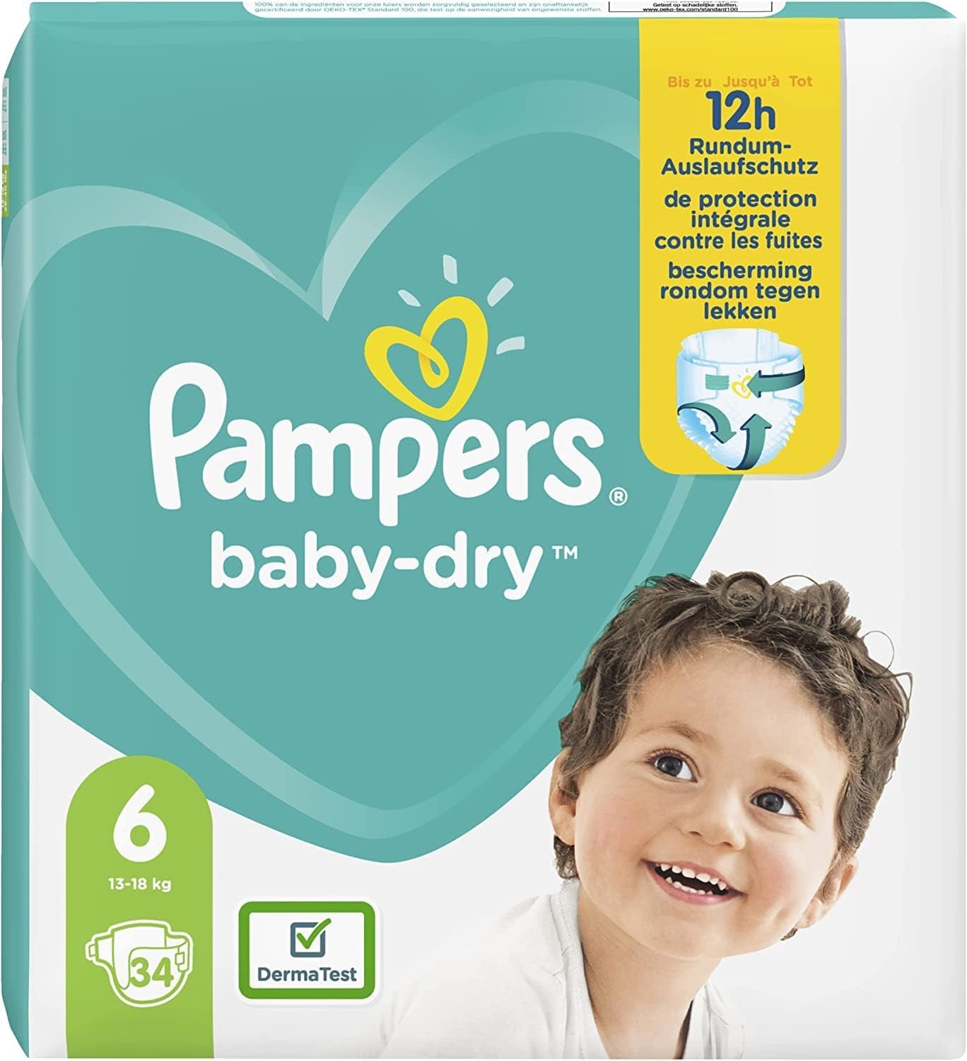 Scutece Pampers 81657566 Baby-Dry Pants, albe