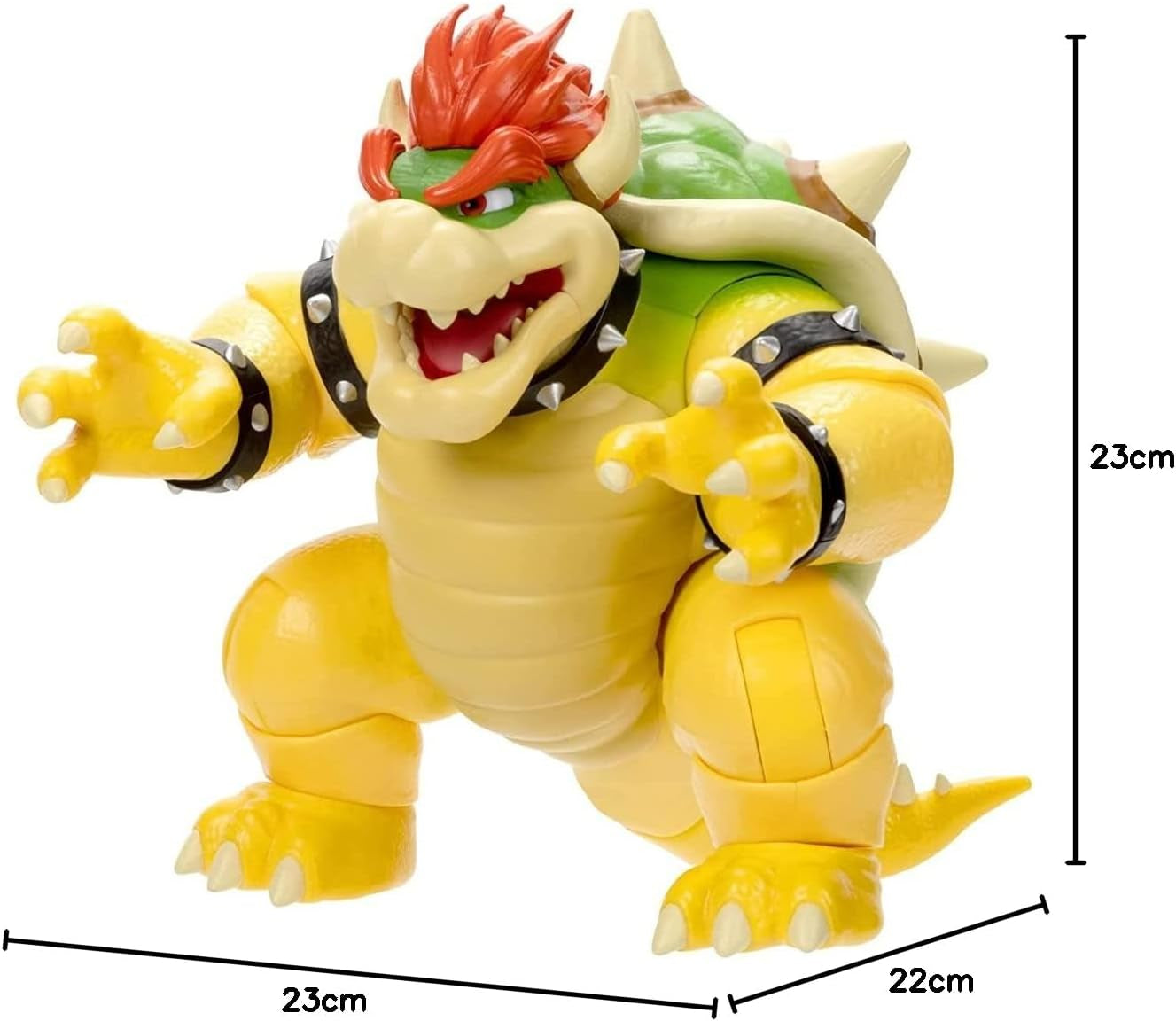 FIGURINA DE ACȚIUNE SUPER MARIO BROS. MOVIE figurină de acțiune Bowser de 18 cm înălțime, cu 15 puncte de articulare în care se poate adăuga apă pentru efecte de suflare a focului! Pentru copii și colecționari Action figures Naty Shop