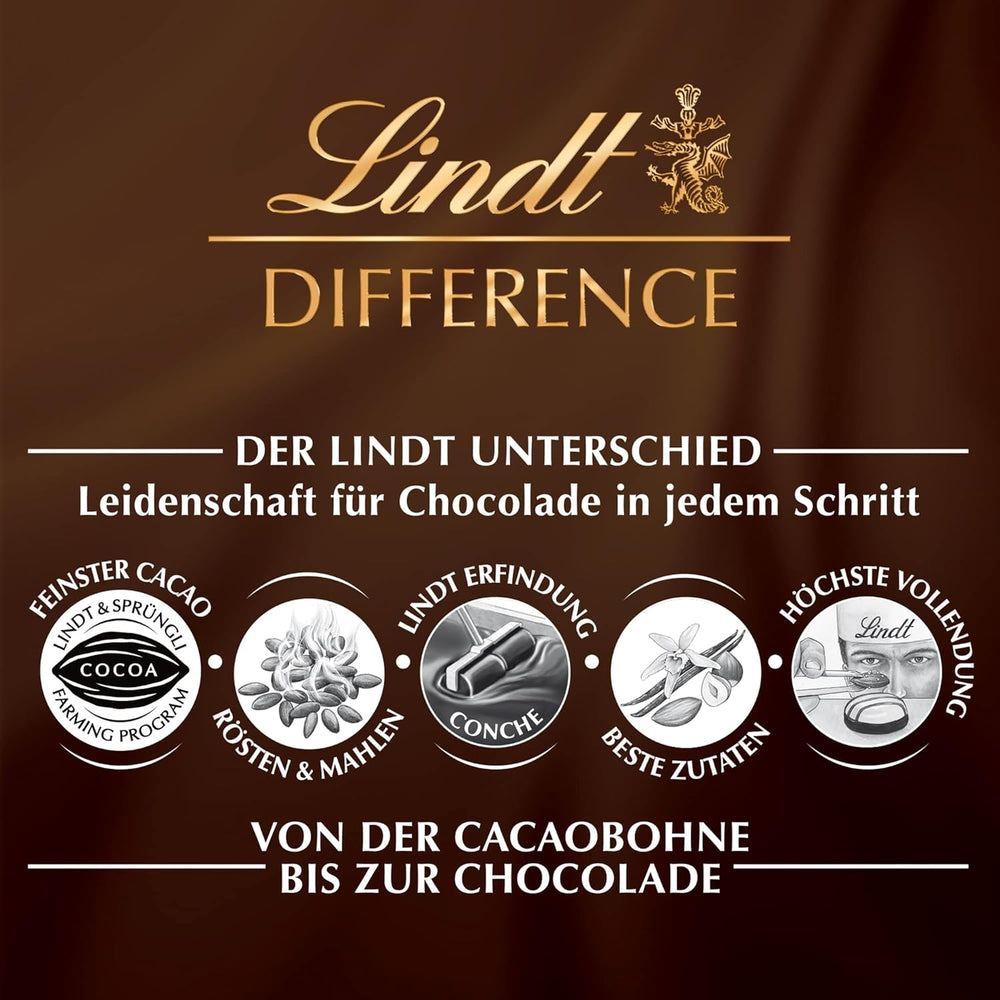 Batoane de ciocolată neagră Lindt Chocolate Ultra-Thin | 125 g | Batoane ultra-subțiri din cea mai fină ciocolată neagră | Deosebit de subțiri și de fine | Cadou de ciocolată (1 pachet)
