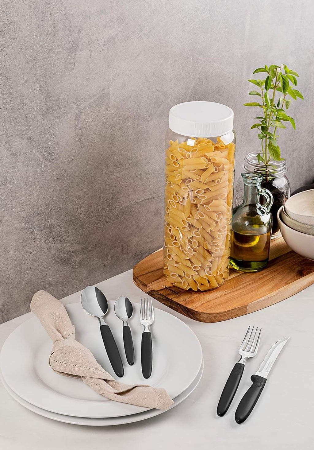 Set tacâmuri Tramontina Ipanema pentru 6 persoane, set 30 piese, oțel inoxidabil Bucatarie Naty Shop