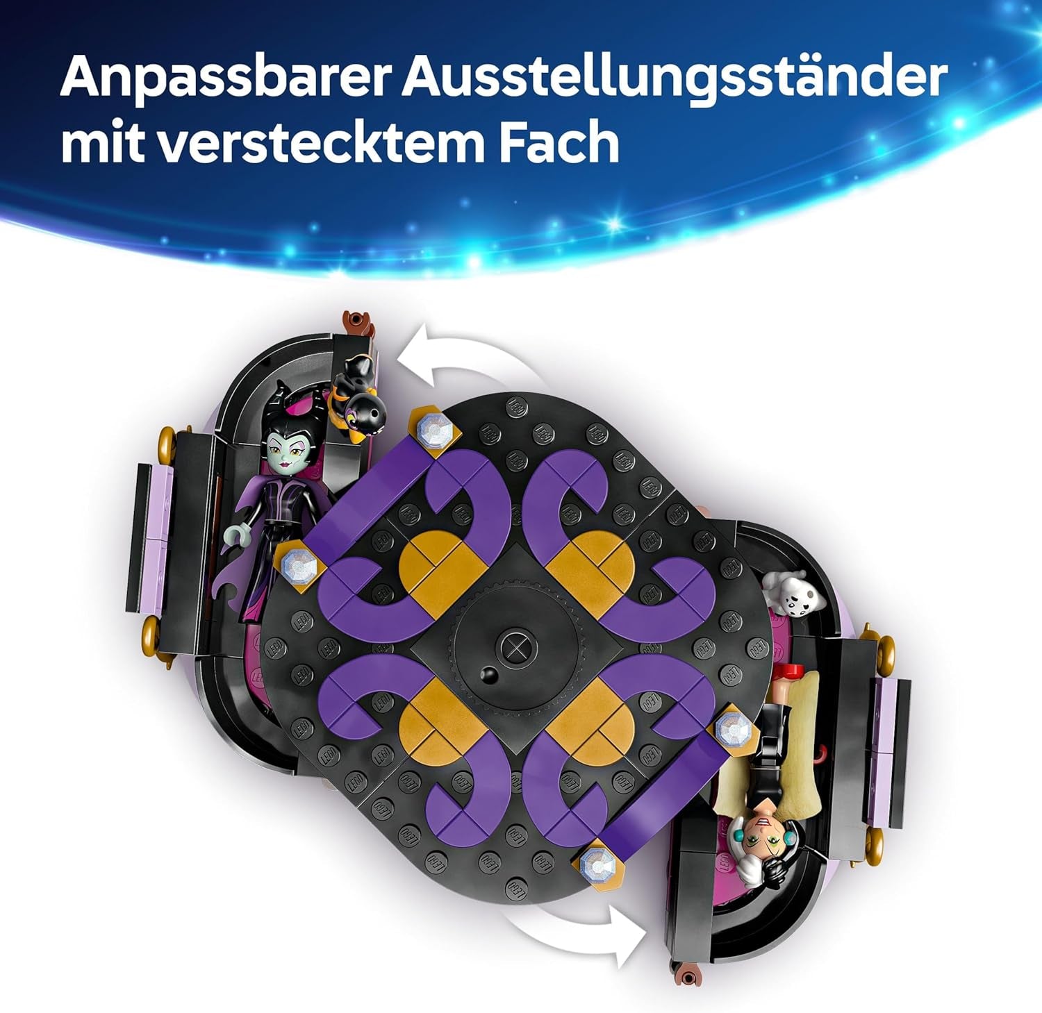 LEGO Ç€ Disney Villains The Dresses Of Maleficent And Cruella De Vil - Jucărie pentru băieți și fete de la 9 ani - Incl. 2 mini păpuși și 2 figurine de animale - Cadou aniversar pentru fani 43262 Seturi de constructie Besuche den LEGO-Store