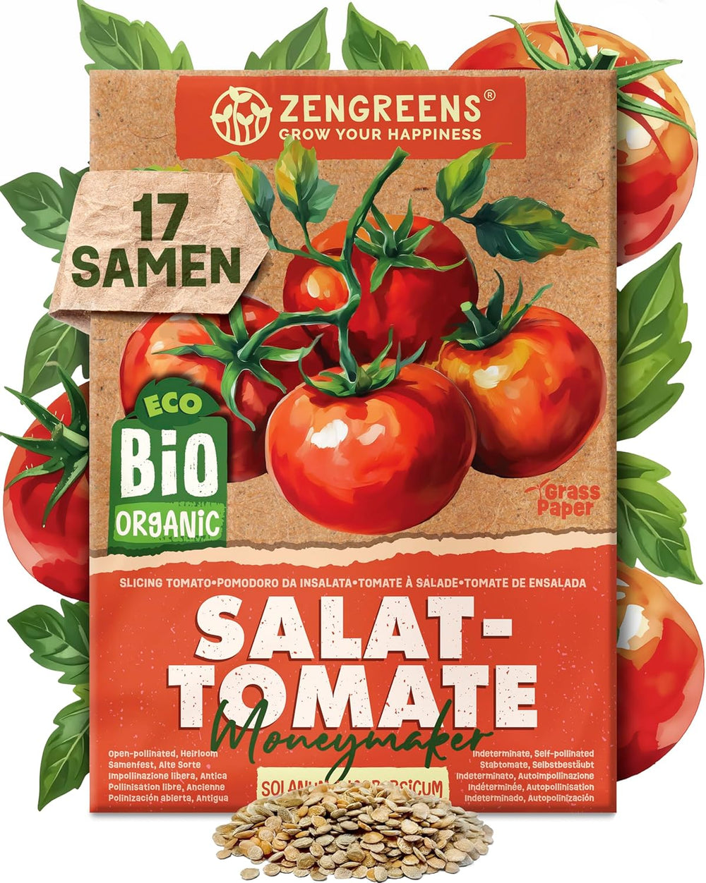 Semințe de roșii organice într-un set de 10 - 10 semințe de roșii pentru cultivare ușoară în grădină, balcon sau strat înălțat - semințe de plante - răsaduri