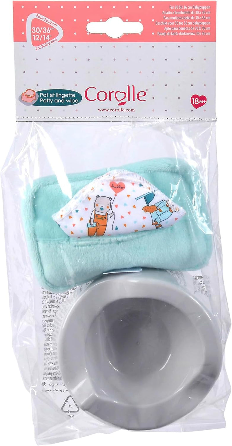 Corolle 9000110750 - Ma Premiere Poupee Töpfchen, Tuchspender, für alle 30-36cm Babypuppen, ab 18 Monaten
