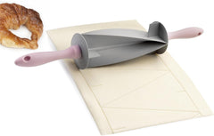 RODILLO CORTADOR DE Croissant, plastic, gri/roz, 18 x 18 x 10 cm