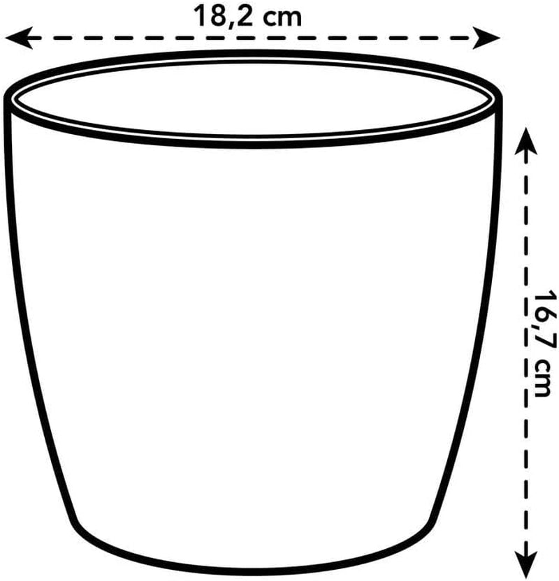 elho The Coffee Collection, ghiveci rotund de interior, 18 cm, fabricat din zaț de cafea și plastic reciclat - maro/maro espresso