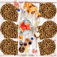 Leopardenmuster Partygeschirr Kindergeburtstag Deko Geburtstag Party Geschirr Dschungel Pappteller Becher Servietten Babyparty Tischdeko Set