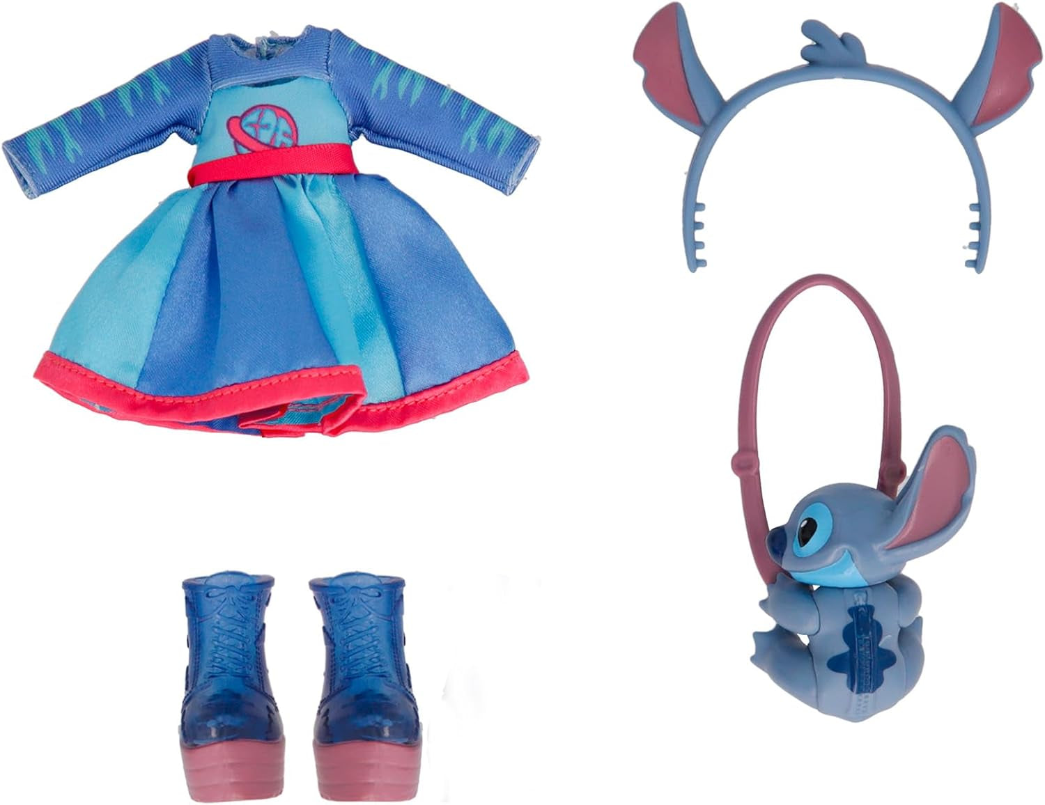 BFF by Cry Babies Disney Stitch, BFF Fashion Doll im Stitch-Outfit zum An- und Ausziehen, inklusive Styling-Accessoires, Spielzeug und Geschenk für Kinder ab 3 Jahren