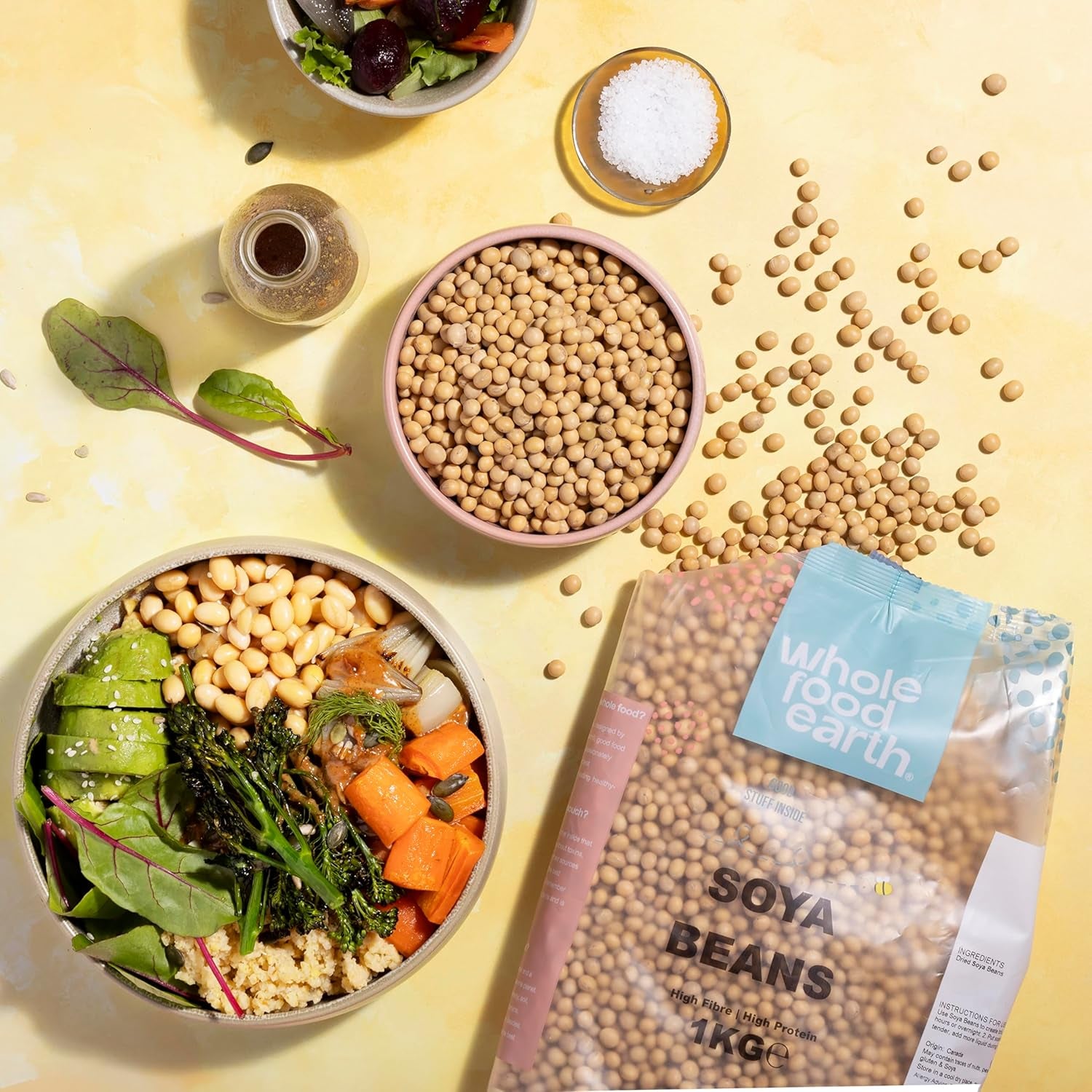 Soia Wholefood Earth – fără OMG – naturală – vegană – fără lactate – fără zahăr adăugat 1 kg