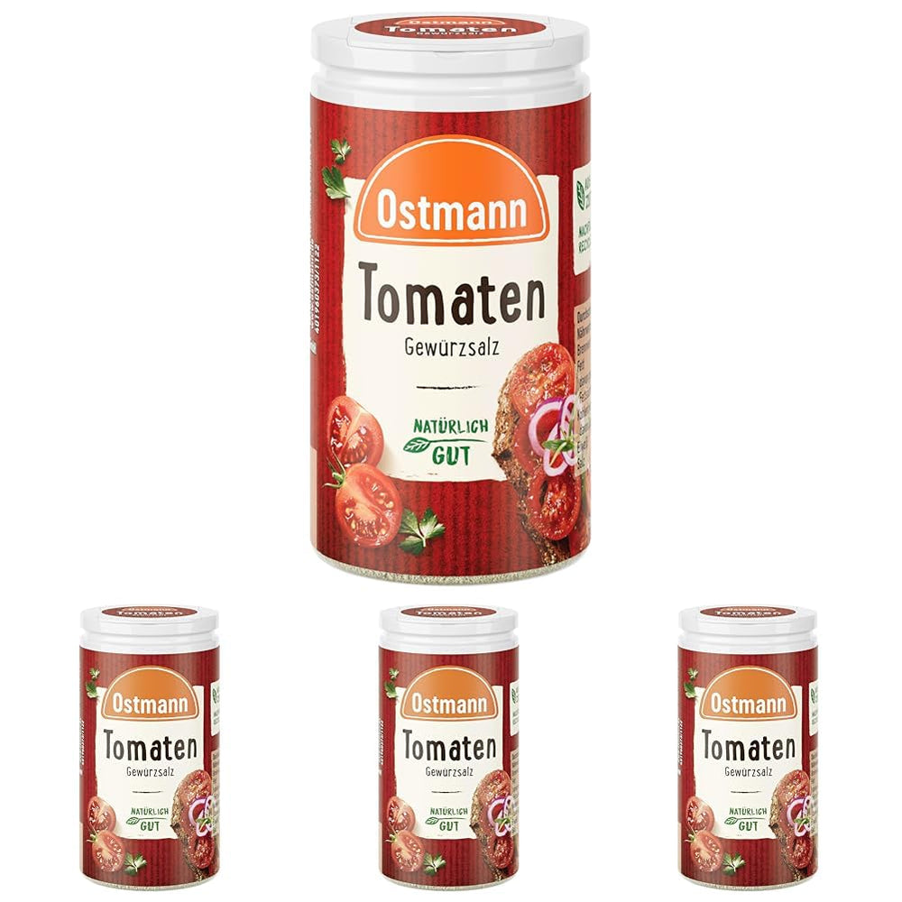 Ostmann Gewürze - Tomaten Gewürzsalz | Perfekt zum Würzen von Tomatensalat und Bruschetta | 60 g in der Streudose