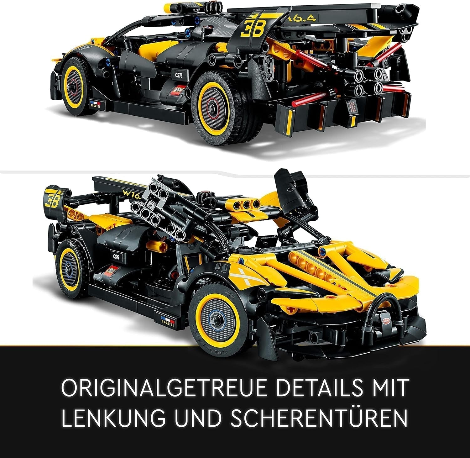Mașină de curse LEGO Technic Bugatti, kit model mașină, jucărie mașină sport, set mașină iconică de colecționat, jucărie de construit de la 9 ani 42151 Seturi de constructie Besuche den LEGO-Store