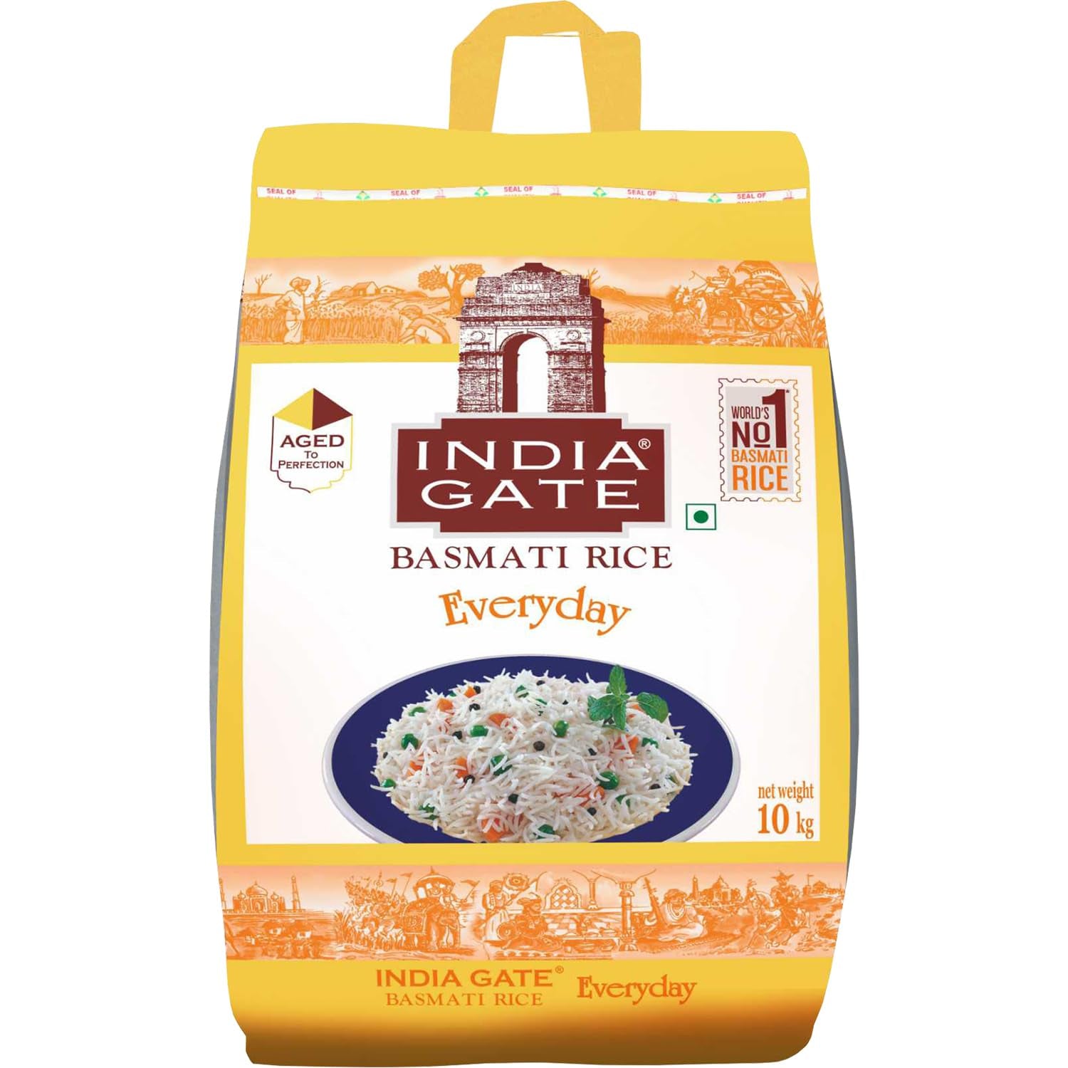Orez Basmati Premium INDIA GATE – Orez cu bob lung fin, aromat, din India, bob lung fin (1 x 5 kg)