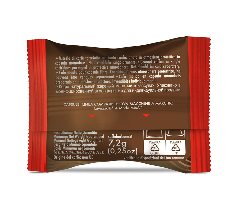 Caffè Borbone Kaffee Kapseln Don Carlo, Blaue Mischung - 100 stück & Kaffee Kapseln Don Carlo, Rote Mischung - 100 stück - Kompatibel mit Kaffeemaschinen der Marke Lavazza®* A Modo Mio®*