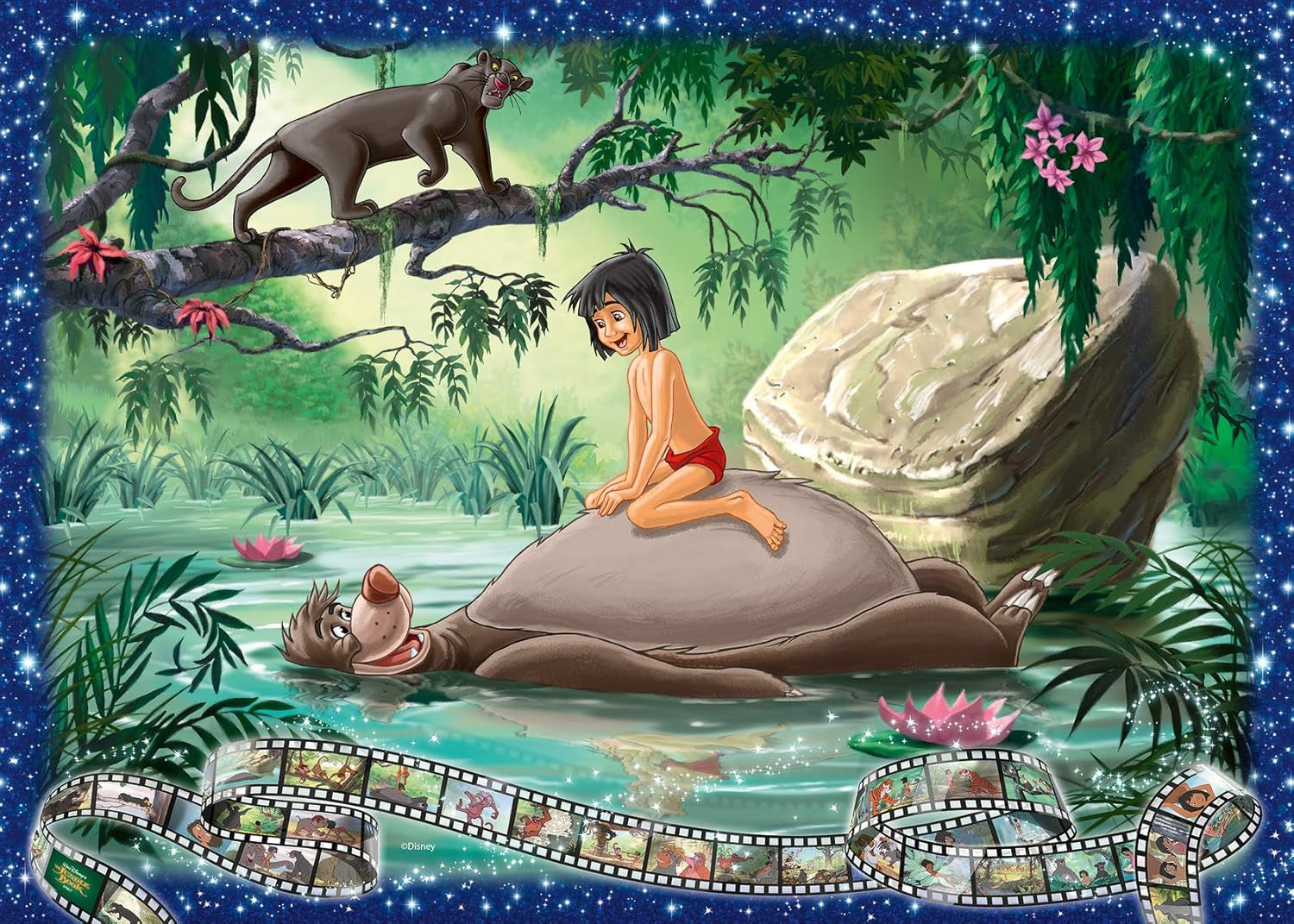 Ravensburger Puzzle 12000318 - Cartea Junglei - 1000 piese Puzzle jigsaw Disney pentru adulți și copii de peste 14 ani Puzzle Naty Shop Design vechi