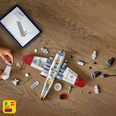 Jucărie LEGO Star Wars 75402 ARC-170 Starfighter cu 4 minifigurine, inclusiv pilot clonă și droid R4-P44, piesă de colecție, cadou pentru fanii Răzbunării Sith și băieți și fete cu vârsta de peste 9 ani Seturi de constructie Besuche den LEGO-Store