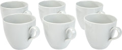Alessi SG53/87 'Mami' Kaffee-Obertasse 6 Stück aus weißem Porzellan 8,0 cm Durchmesser