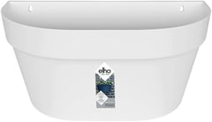 Jardinieră de perete elho Loft Urban 40 - Jardinieră pentru balcon și utilizare în exterior - Ø 39,3 x H 18,8 cm - Alb/Alb