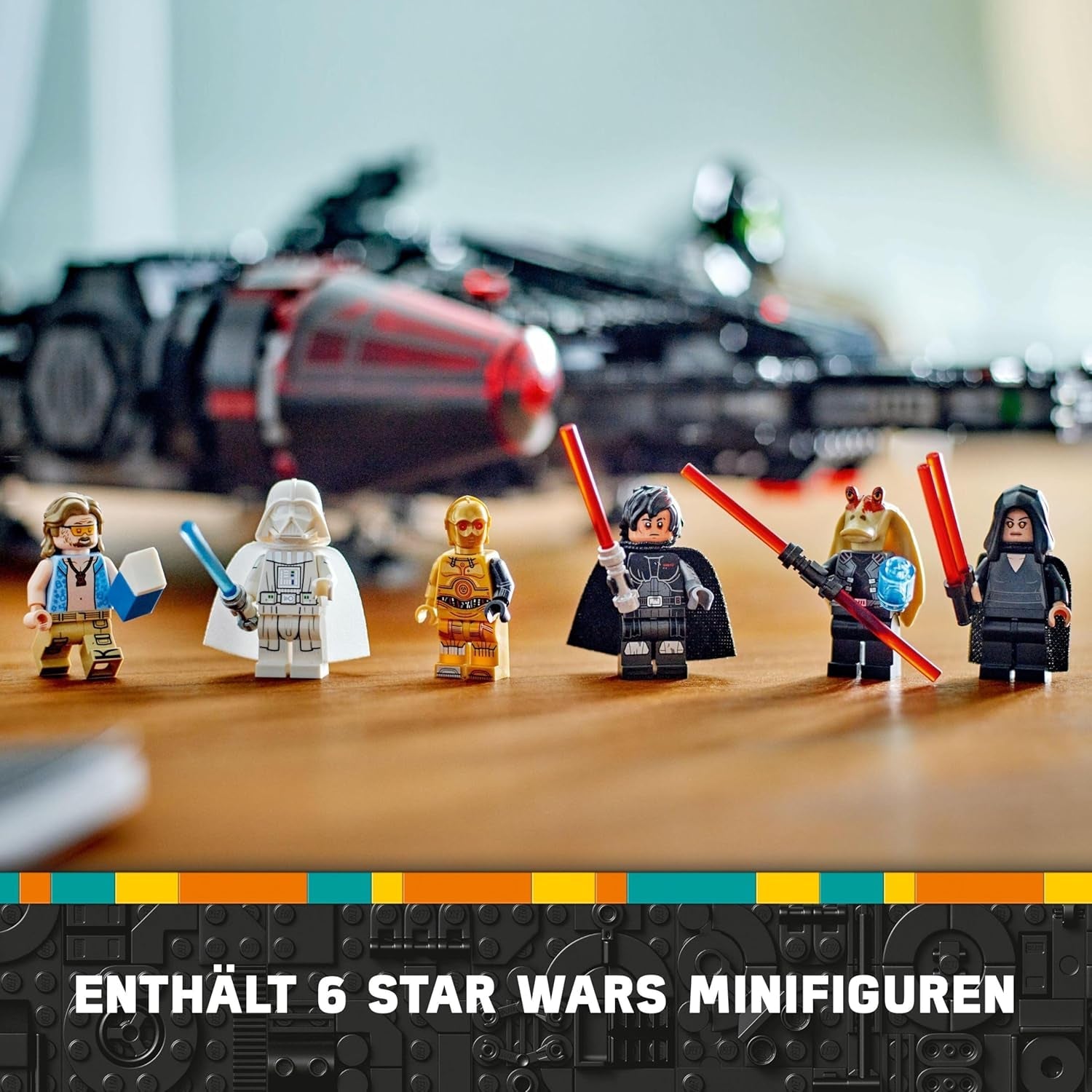 LEGO Star Wars Dark Millennium Falcon, Set navă stelară, Jucărie de construcție pentru copii, Cadou aniversar pentru băieți, fete și fani, Jucărie de aventură 75389 Seturi de constructie Besuche den LEGO-Store