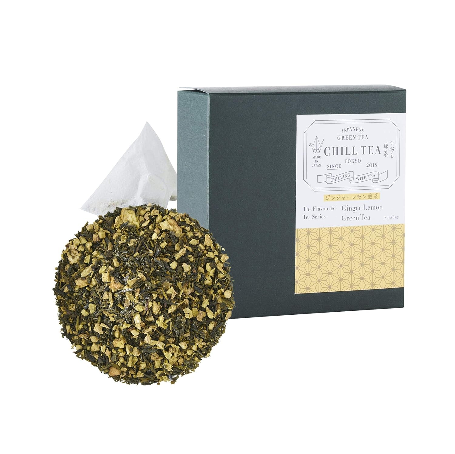 Ceai verde cu ghimbir și lămâie de  - 100% ceai verde japonez - aromă de citrice (30 g)