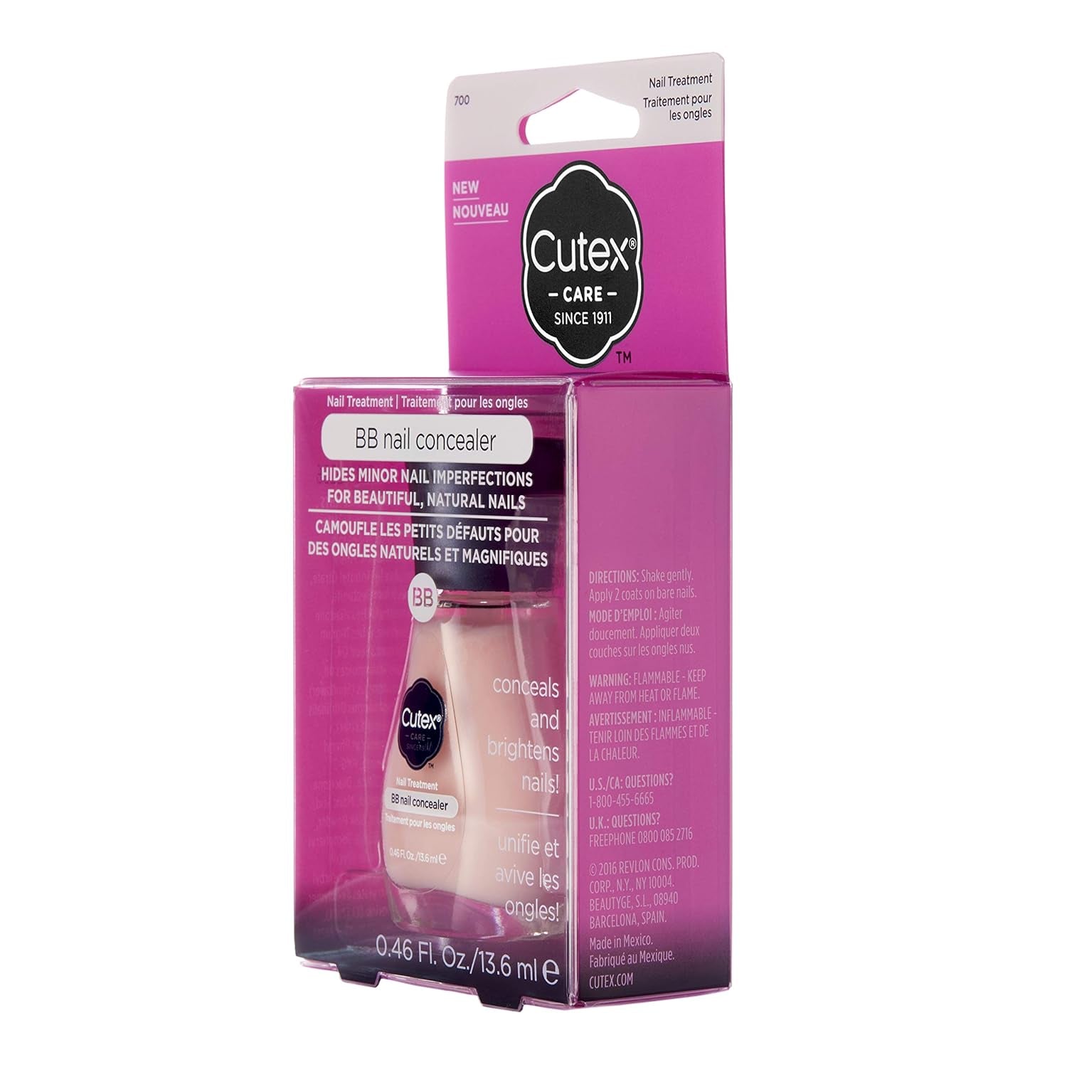 Corector BB Nail, ascunde și luminează unghiile, ulei de semințe de coacăze negre și pudră de mătase, 13,6 ml