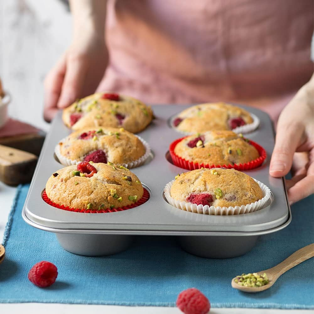 Tavă 6 Jumbo Muffin Ø 9 Cm - 34 X 22 X 4,5 cm Matrite si tavi pentru copt Naty Shop