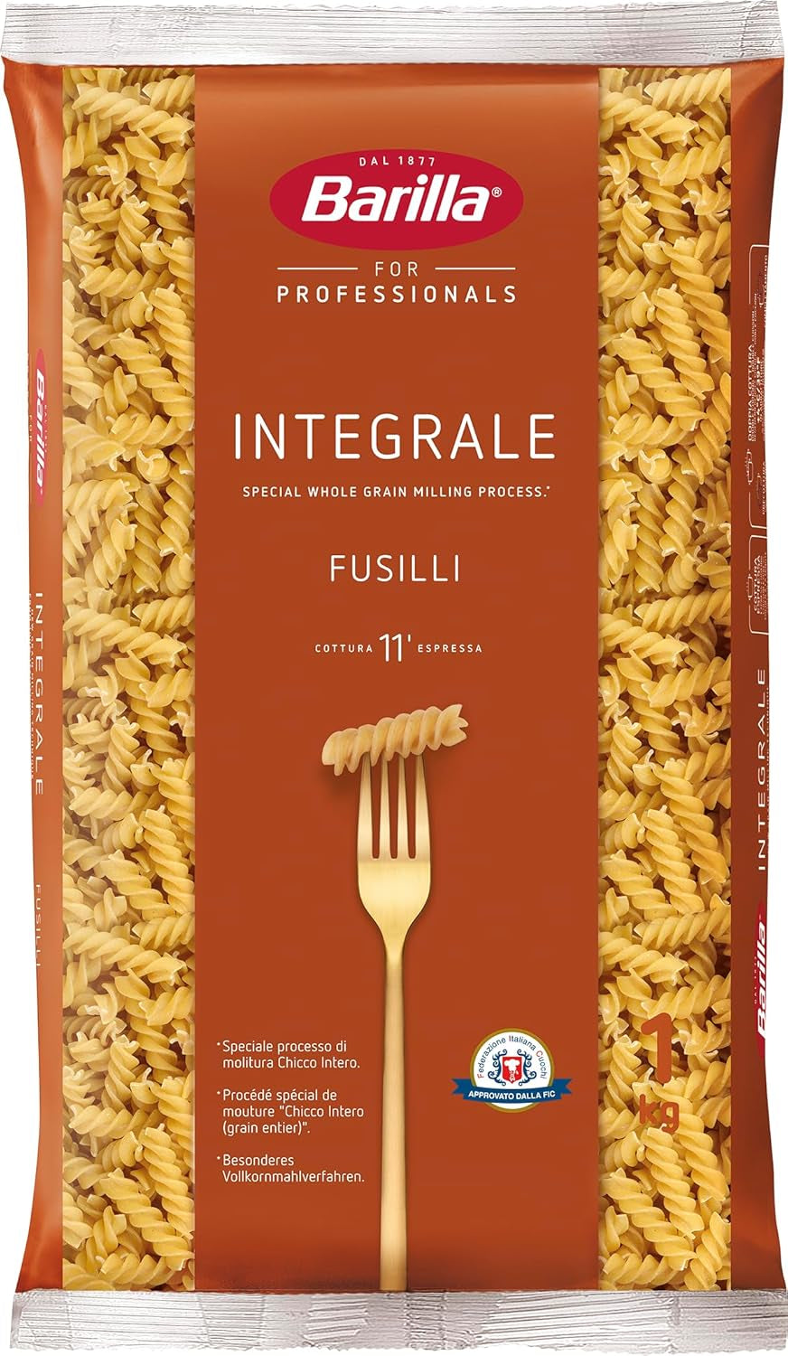 Paste integrale Barilla Fusilli Integrale – 1 kg