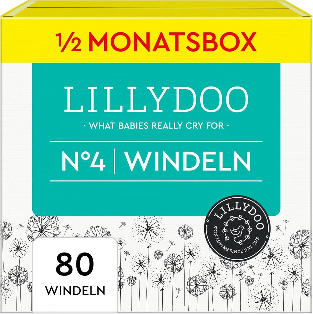 LILLYDOO Scutece prietenoase cu pielea, mărimea 2 (4-8 kg) Mama si Copilul Naty Shop 4 (80 buc)
