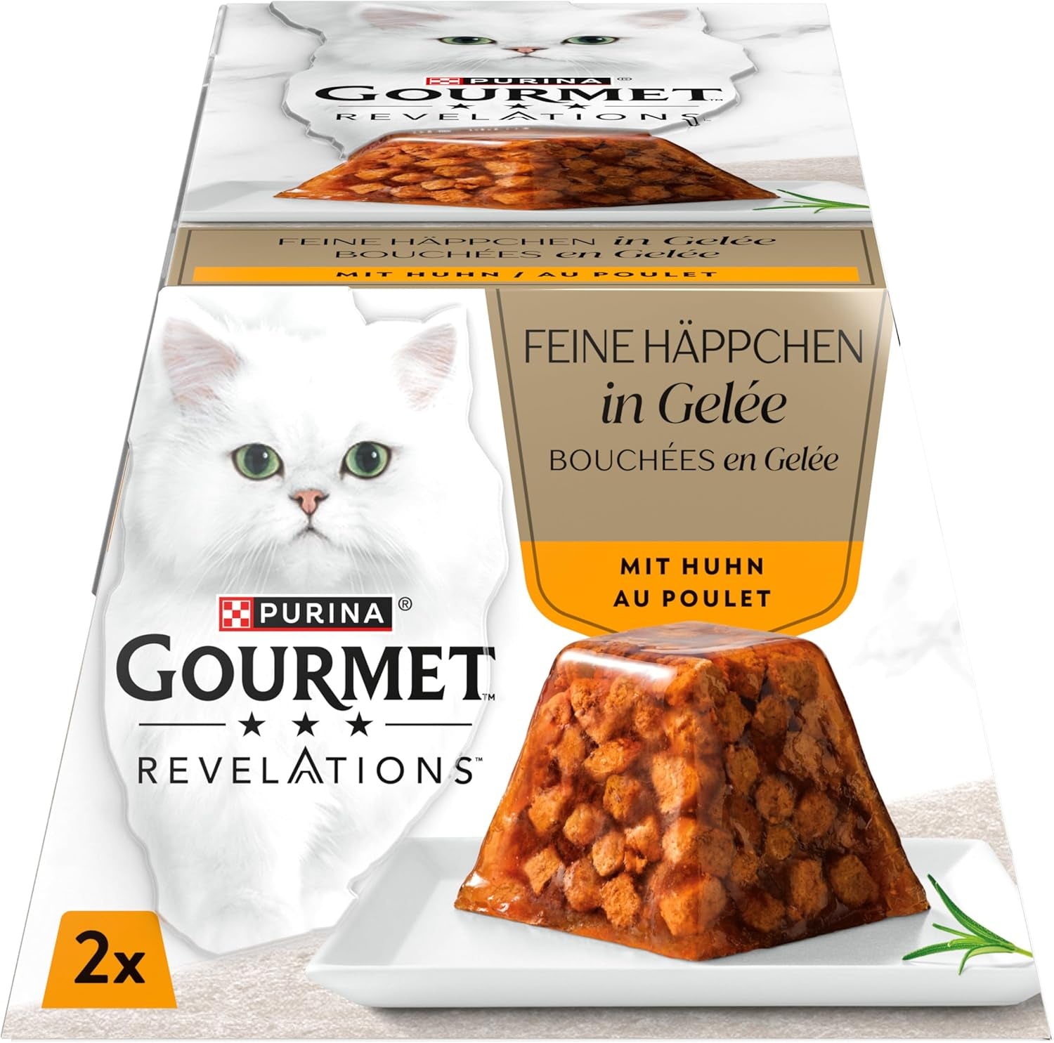 Revelations, Katzenfutter nass in Gelée, mit Huhn, 24er Pack (24 x 57g)