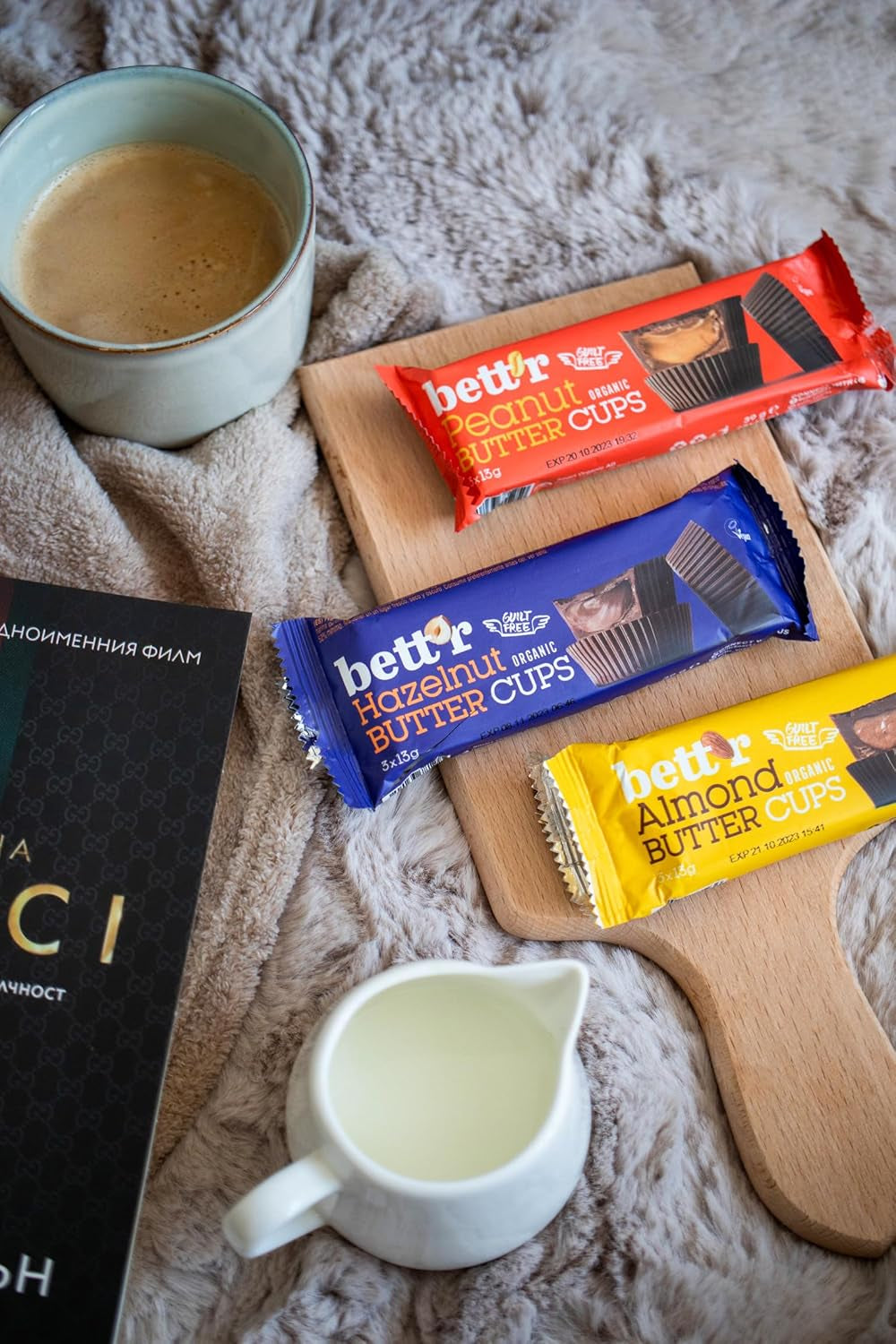 Bett'r Guilt Free Organic Hazelnut Buttercups. 100% vegan, fără gluten și fără lactoză - 12 x 39 g