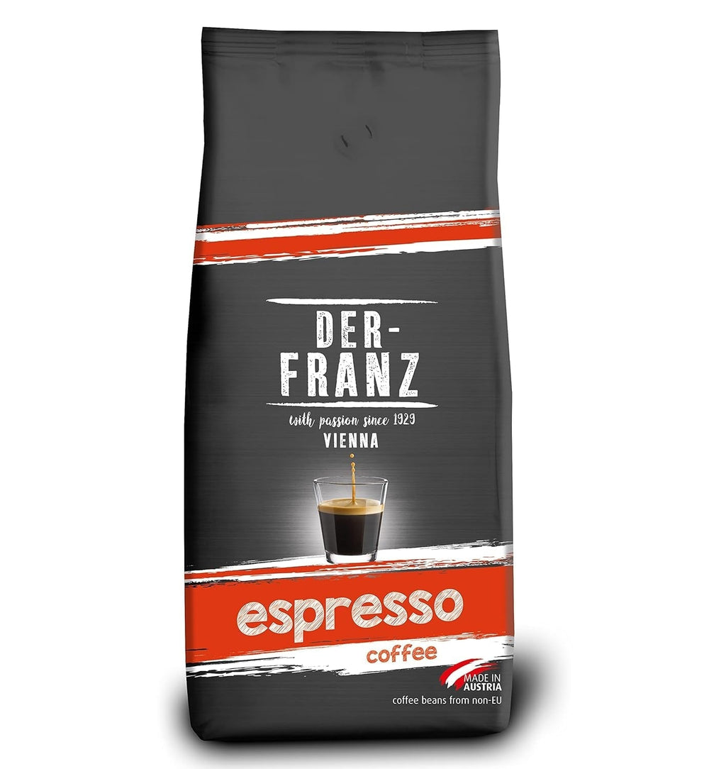 DER-FRANZ Cafea Crema, Intensitate 4/5, 100% Arabica, boabe de cafea întregi Cafea Naty Shop 1 Kg Espresso