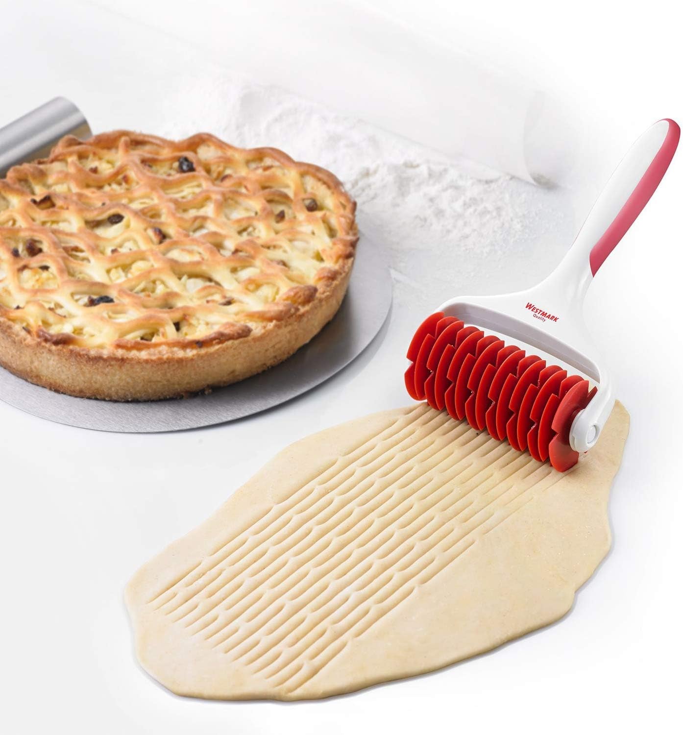 Rolă Westmark cu plasă, lungime: 19,5 cm, plastic, alb/roșu, 32182270