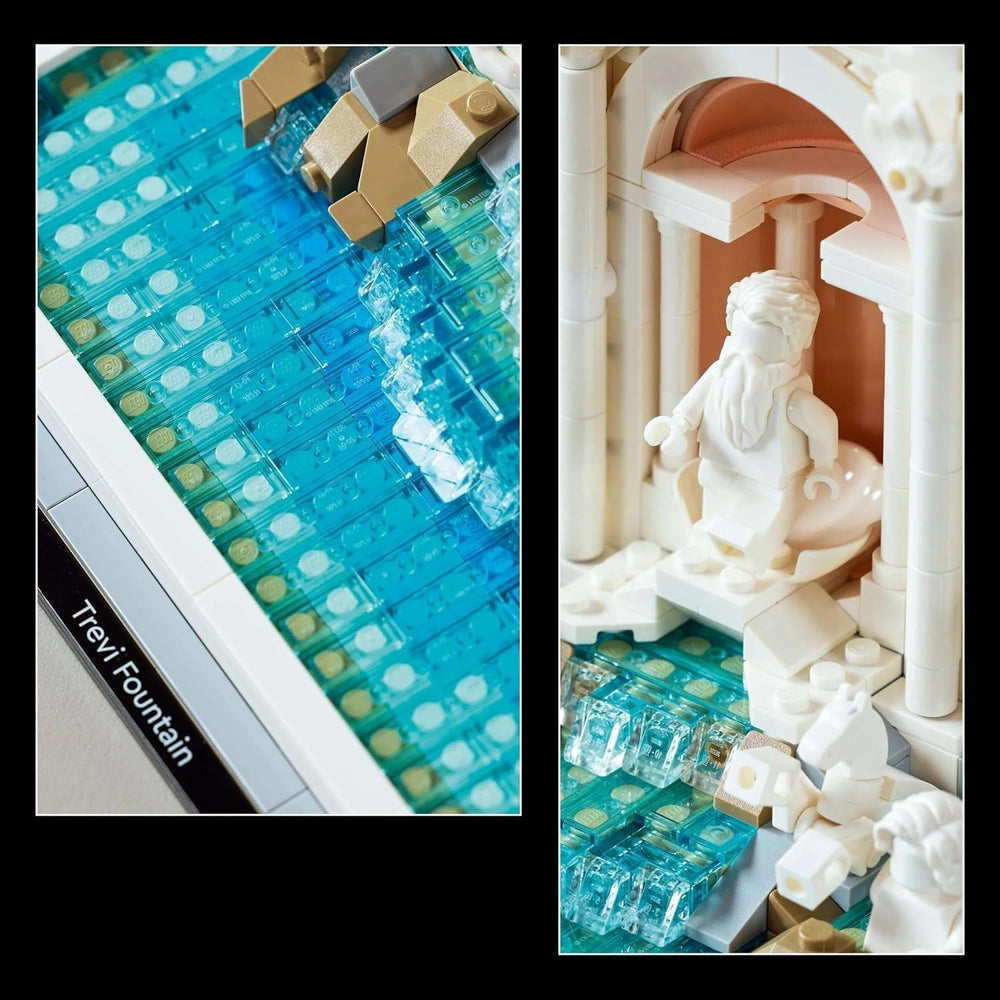 LEGO Architecture Trevi Fountain - Model al unui punct de reper din Roma cu sculpturi Minifigures - piesă de colecție pentru birou și sufragerie - cadou pentru adulți și iubitori de arhitectură 21062 Seturi de constructie Besuche den LEGO-Store