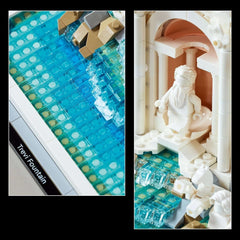 LEGO Architecture Trevi Fountain - Model al unui punct de reper din Roma cu sculpturi Minifigures - piesă de colecție pentru birou și sufragerie - cadou pentru adulți și iubitori de arhitectură 21062 Seturi de constructie Besuche den LEGO-Store