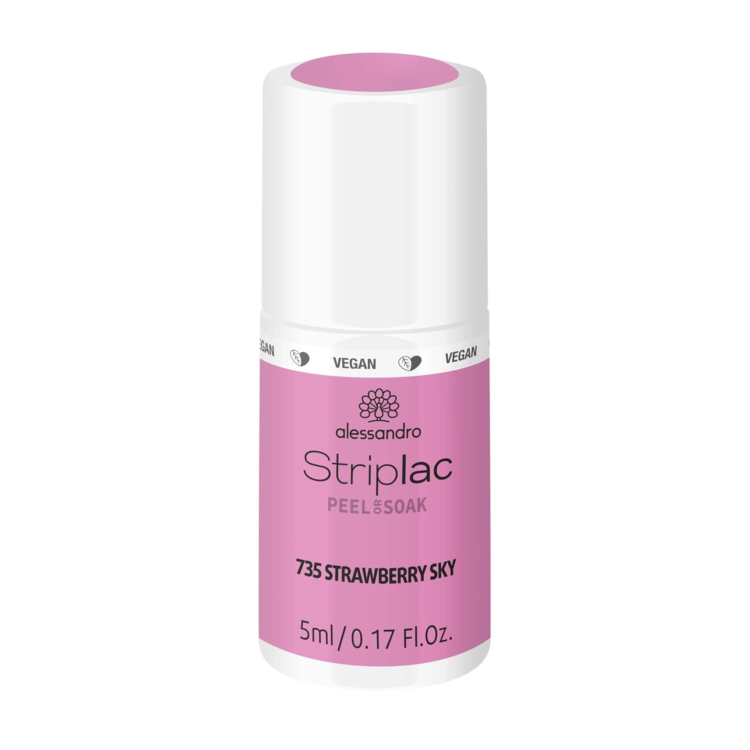 alessandro Striplac UV-Nagellack Flat White – Schonend und langanhaltend – Einfache Entfernung dank Peel-Off-Technologie – Vegan und tierversuchsfrei – 8 ml
