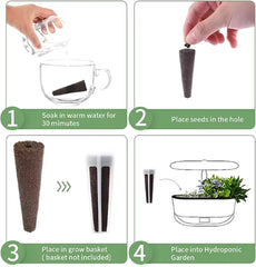 50 de bureți de creștere de schimb, tuburi pentru înființarea semințelor, dopuri de burete pentru creșterea rădăcinilor, kituri de creștere hidroponică pentru sisteme de creștere hidroponică, hidroponie de interior, grădină