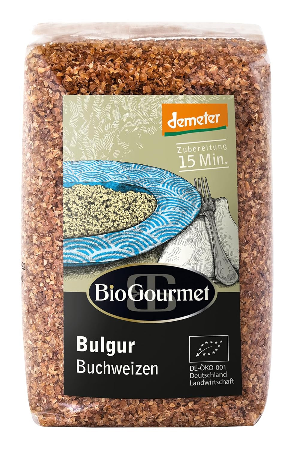 Bulgur de hrișcă BioGourmet – din producție proprie (biodinamic, parfumat și ușor, rapid de preparat), 500 g